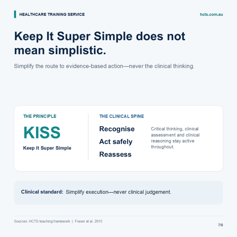 HCTS graphic: Keep It Super Simple does not mean simplistic.